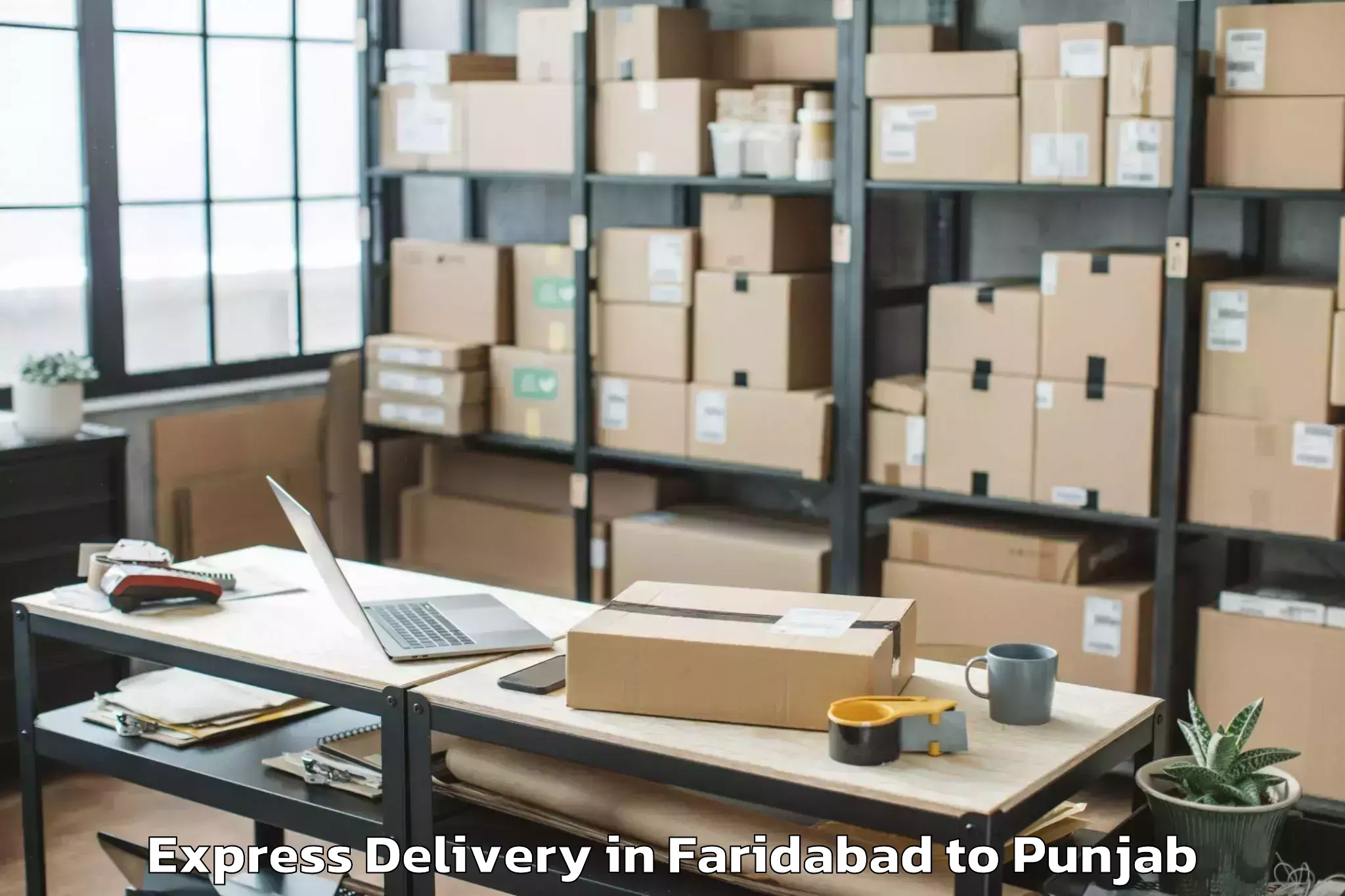 Top Faridabad to Lakhnaur Express Delivery Available